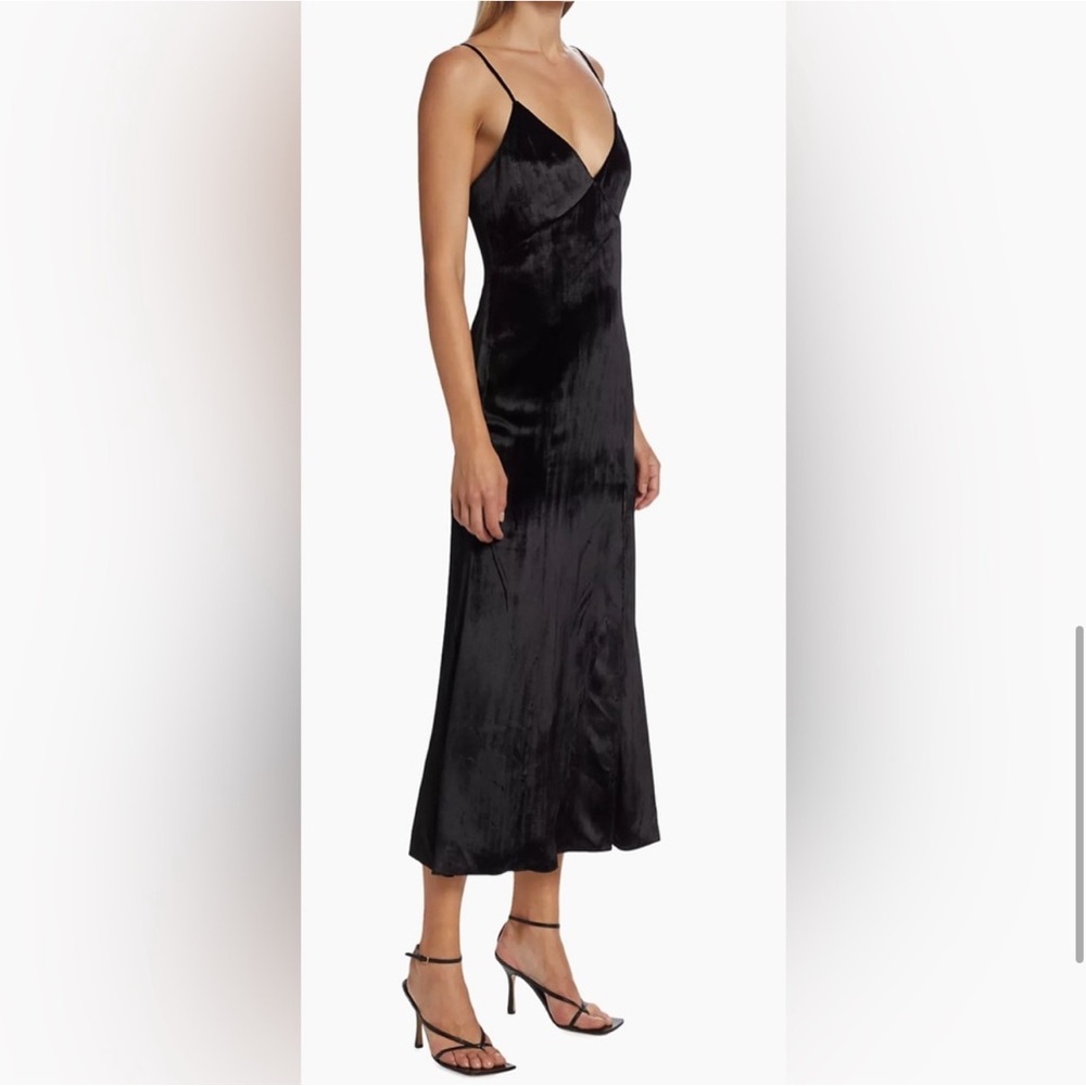 Alice + Olivia black velvet dress